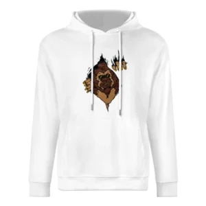 mockup ape wearing black glasses break through European Size Men Hoodie