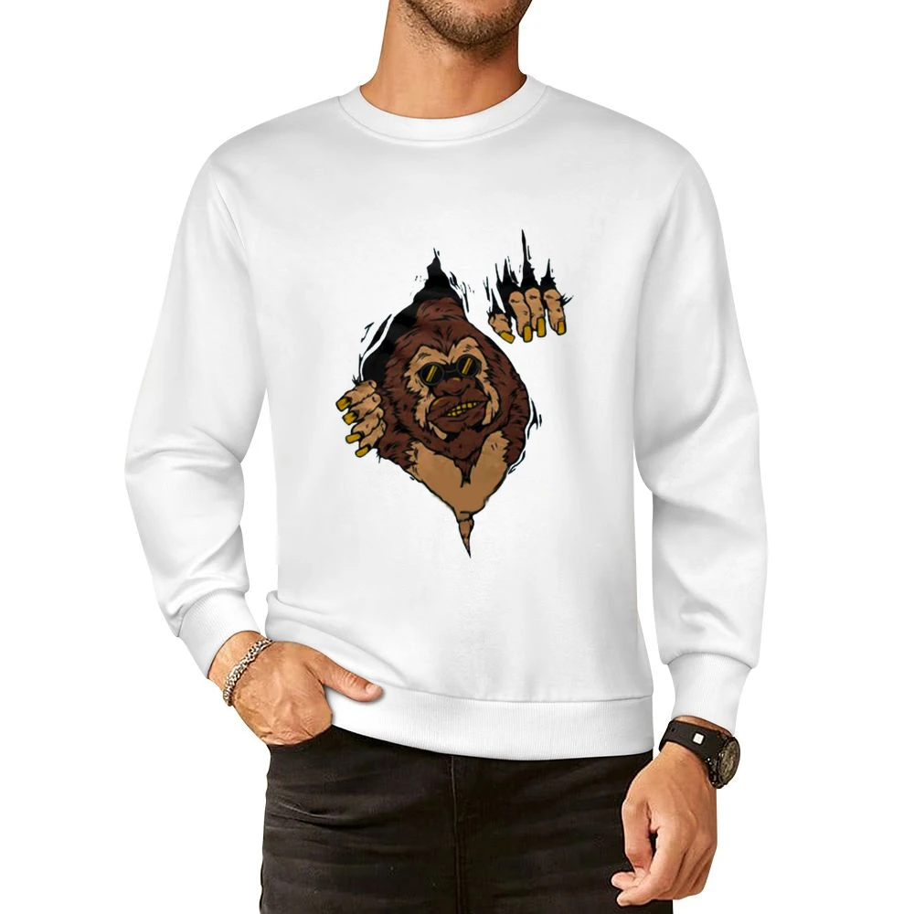 mockup ape wearing black glasses break through European Size Pullover Sweater