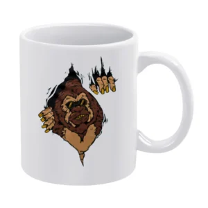mockup ape wearing black glasses break through White Mug
