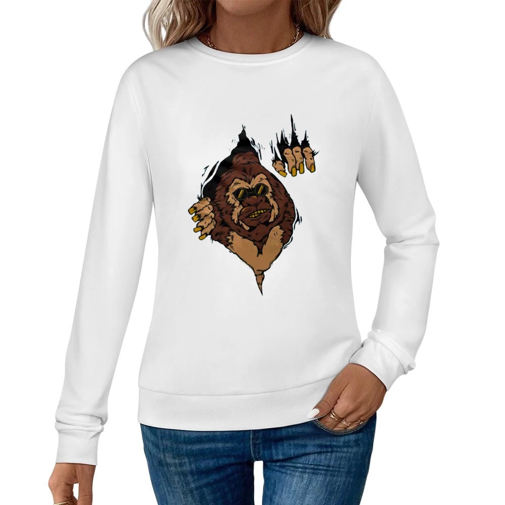 mockup ape wearing black glasses break through Women Pullover Sweatshirt