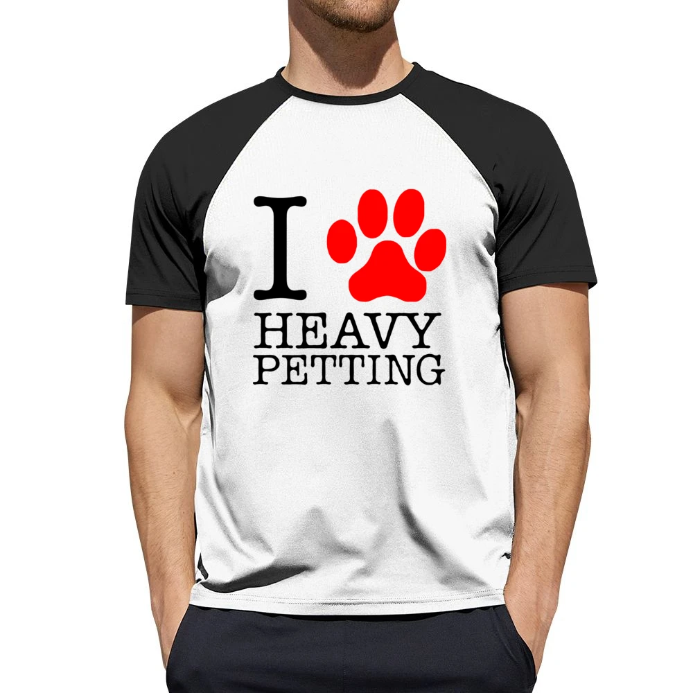 pet lover paw print animals heavy petting Men Short Sleeve T-Shirt