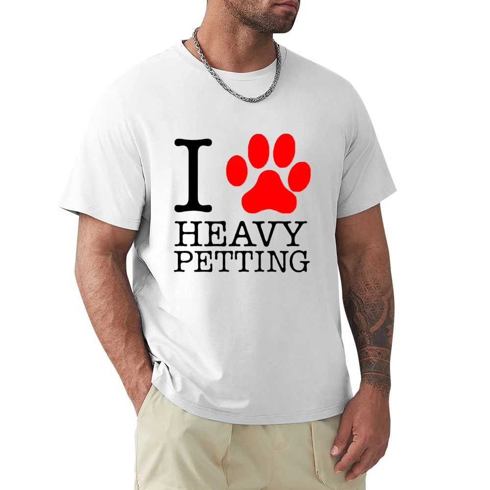 pet lover paw print animals heavy petting Premium Men T-shirt