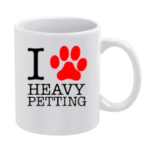 pet lover paw print animals heavy petting White Mug