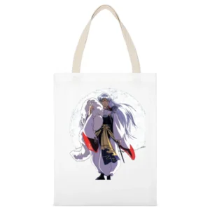 powerful dog Demon Sesshomaru InuYasha's older half-brother Over the m White Canvas Tote Shopping Bag