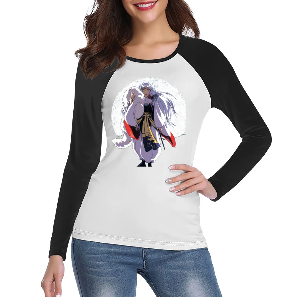 powerful dog Demon Sesshomaru InuYasha's older half-brother Over the m Women Ladies Long Sleeve T-Shirt