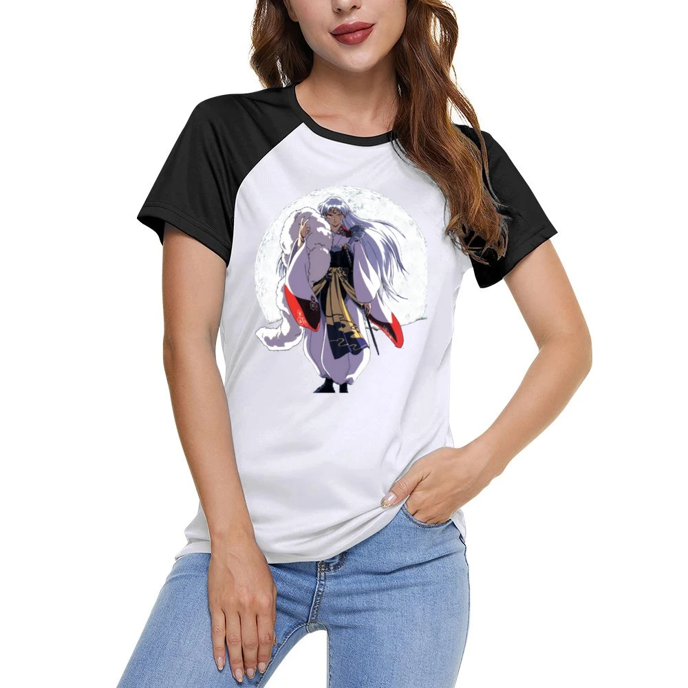 powerful dog Demon Sesshomaru InuYasha's older half-brother Over the m Women Ladies Short Sleeve T-Shirt