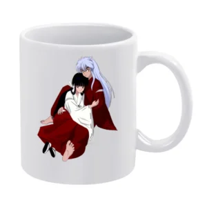 priestess Kikyo and Inuyasha half dog demon together anime manga T Shi White Mug