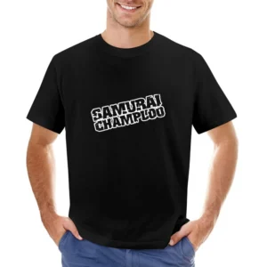 samurai champloo white text logo anime manga Asian Size Men T-Shirt
