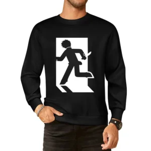signs running killer assassin funny humor jokes European Size Pullover Sweater