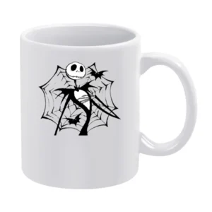 skeleton and the web White Mug