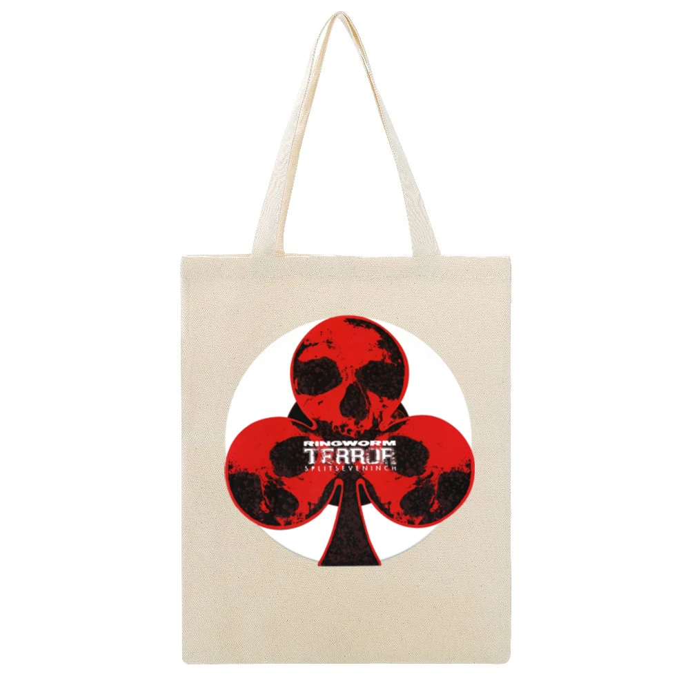terror album covers ringworm hardcore music Beige Canvas Tote Shopping Bag