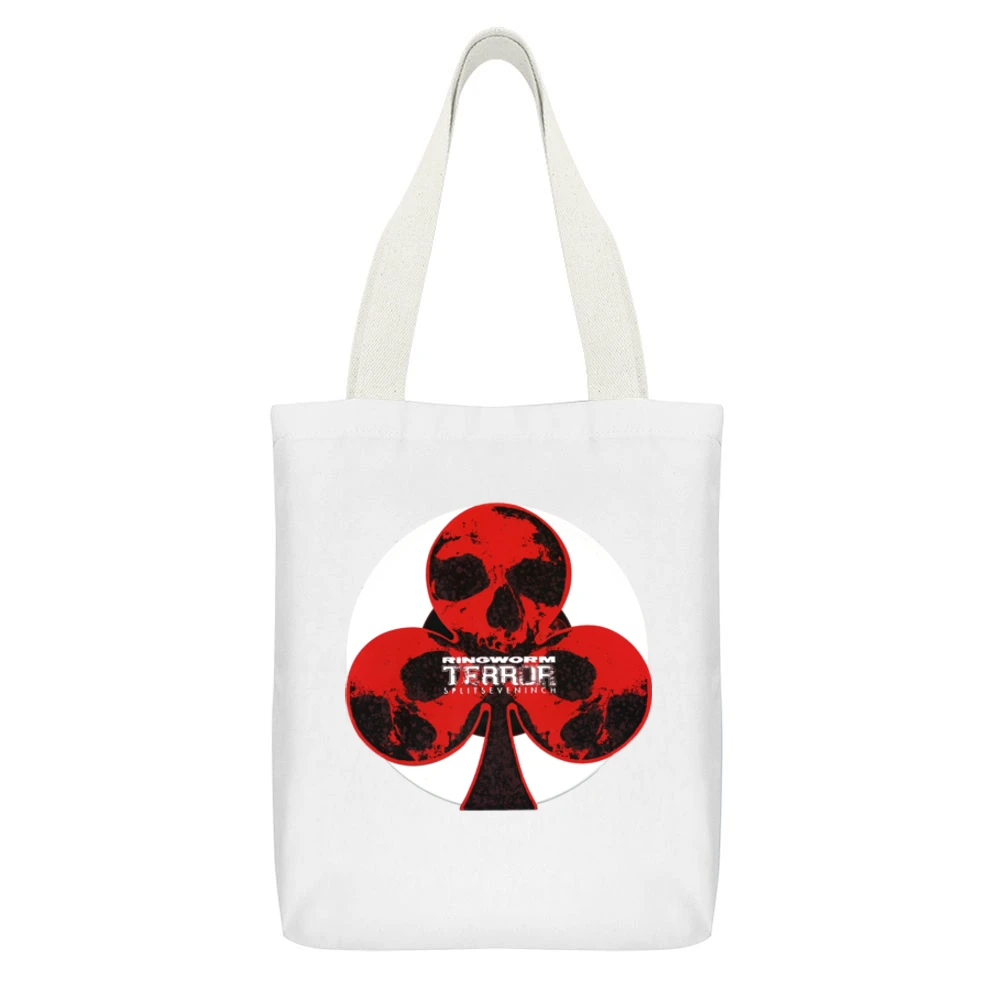 terror album covers ringworm hardcore music White Canvas Tote Shopping Bag With Interior Pocket