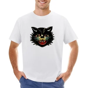 the wild black kitten Asian Size Men T-Shirt