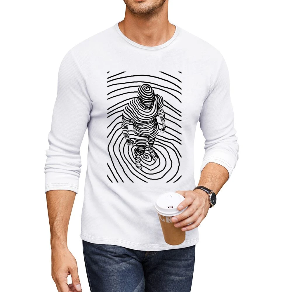 thye line Men CrewNeck Long Sleeve T-Shirt