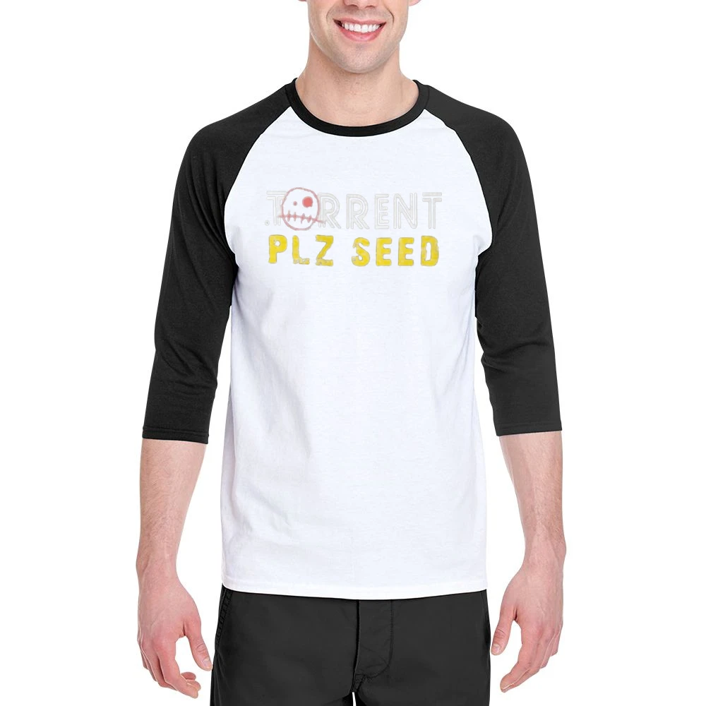 torrent plz seed - internet download connection Men 3/4 Sleeve T-Shirt