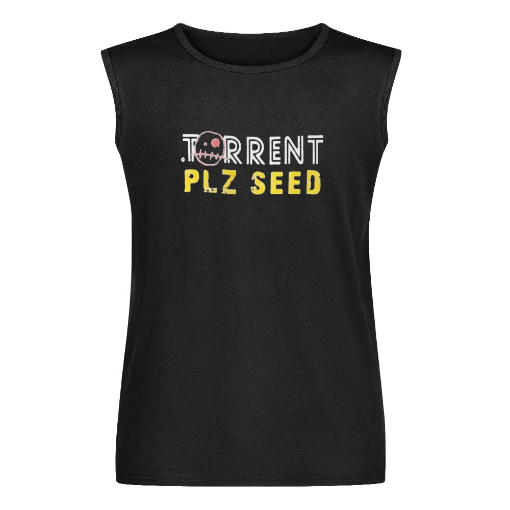 torrent plz seed - internet download connection Men Sleeveless T-Shirt