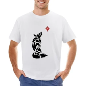 tribal wolf Asian Size Men T-Shirt