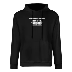 undo button European Size Men Hoodie