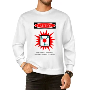 when blue light flashing European Size Pullover Sweater