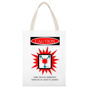 when blue light flashing White Canvas Tote Shopping Bag