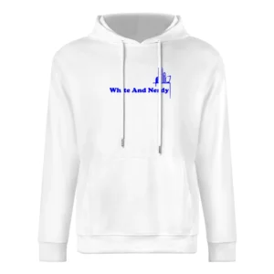 white and nerdy European Size Men Hoodie