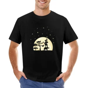 wildlife animals touch the star Asian Size Men T-Shirt